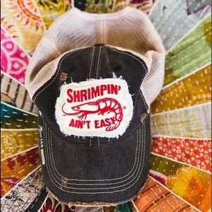 SHRIMPIN’ AIN’T EASY BALL CAP